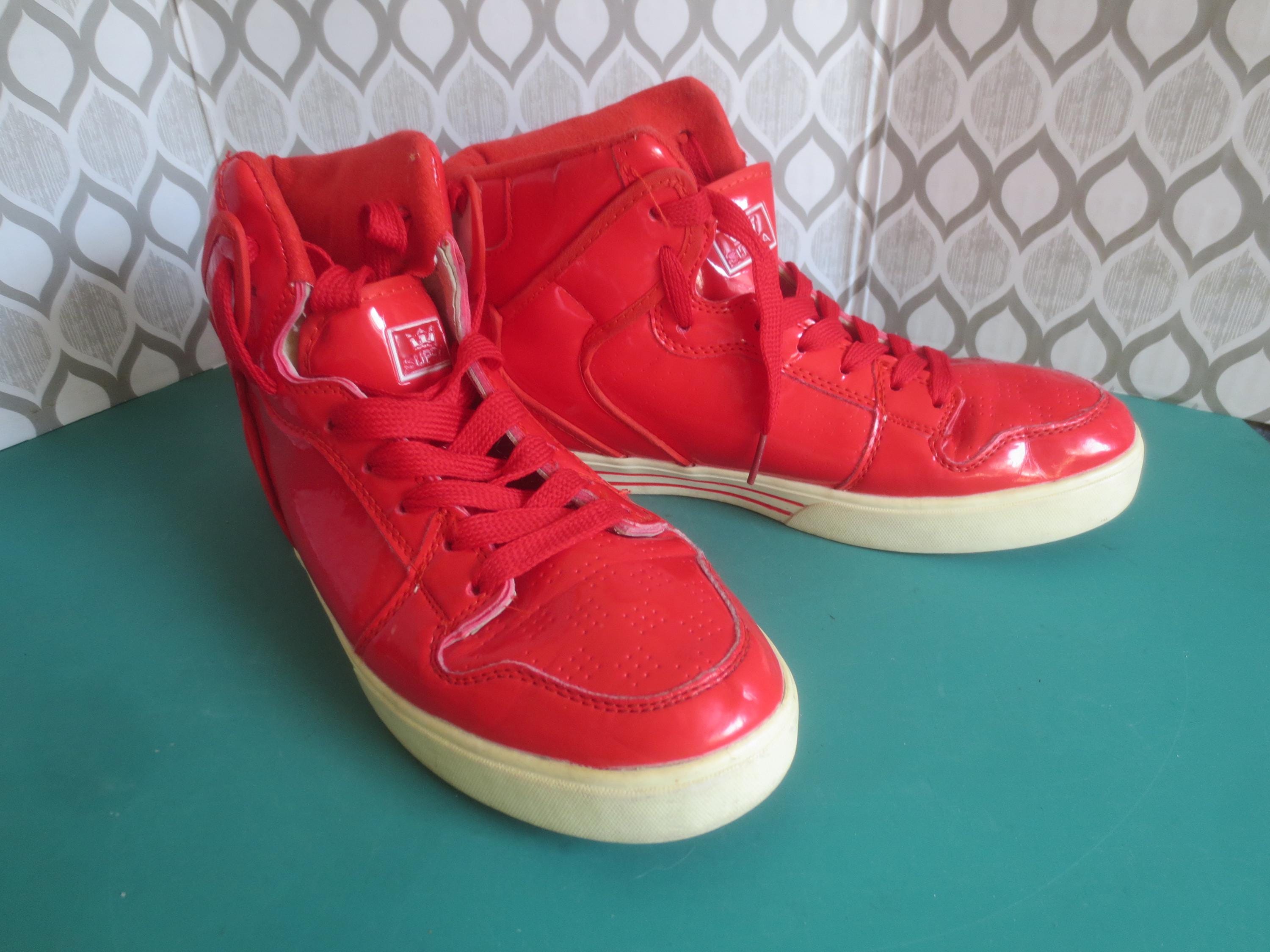 red high top shoes