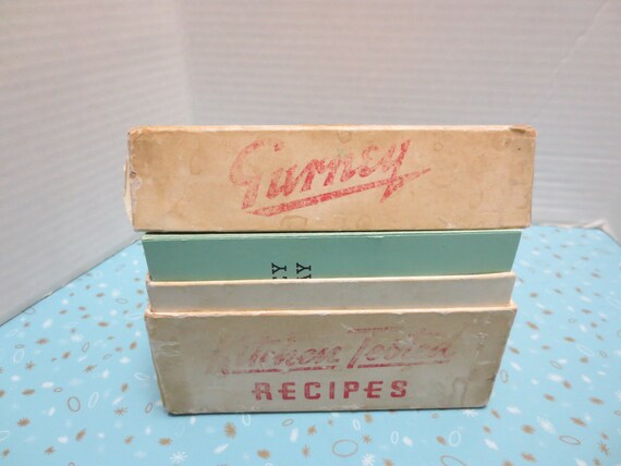 Rare Vintage 1940 S Gurney Kitchen Tested Recipe Files And Etsy