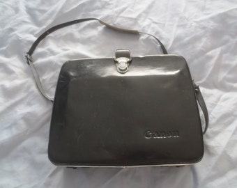 Rare Vintage 1967 Hard Shell Hard Leather Canon Super 8 Film Camera Case Made in Japan.  **FREE Shipping**