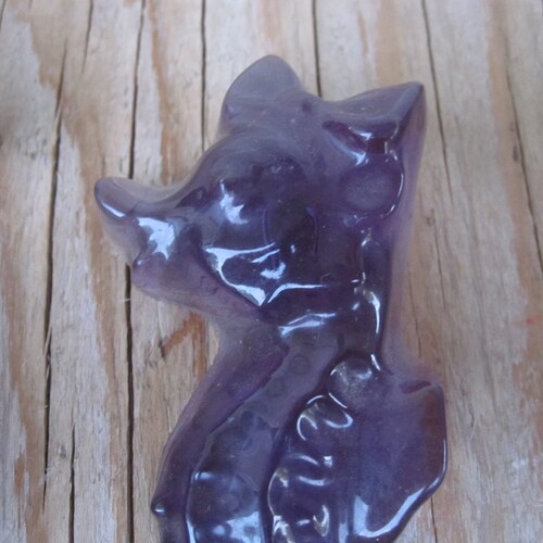 Vintage 1950's Mid Century Atomic Age Funky Shabby Chic Kitschy Cool Purple shops Lucite Acrylic Seahorse Family of Three. **FREE Shipping**
