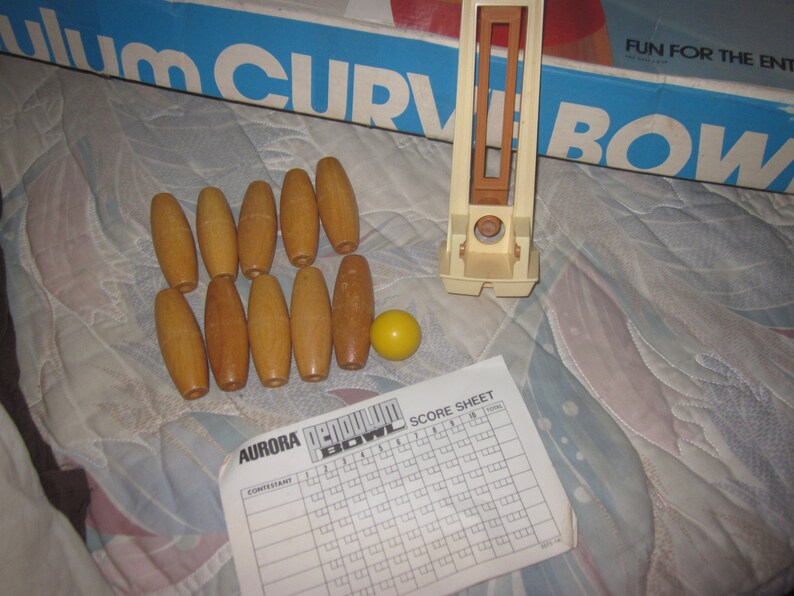 Vintage 1974 Pendulum Curve Bowl Family Game by Aurora Etsy
