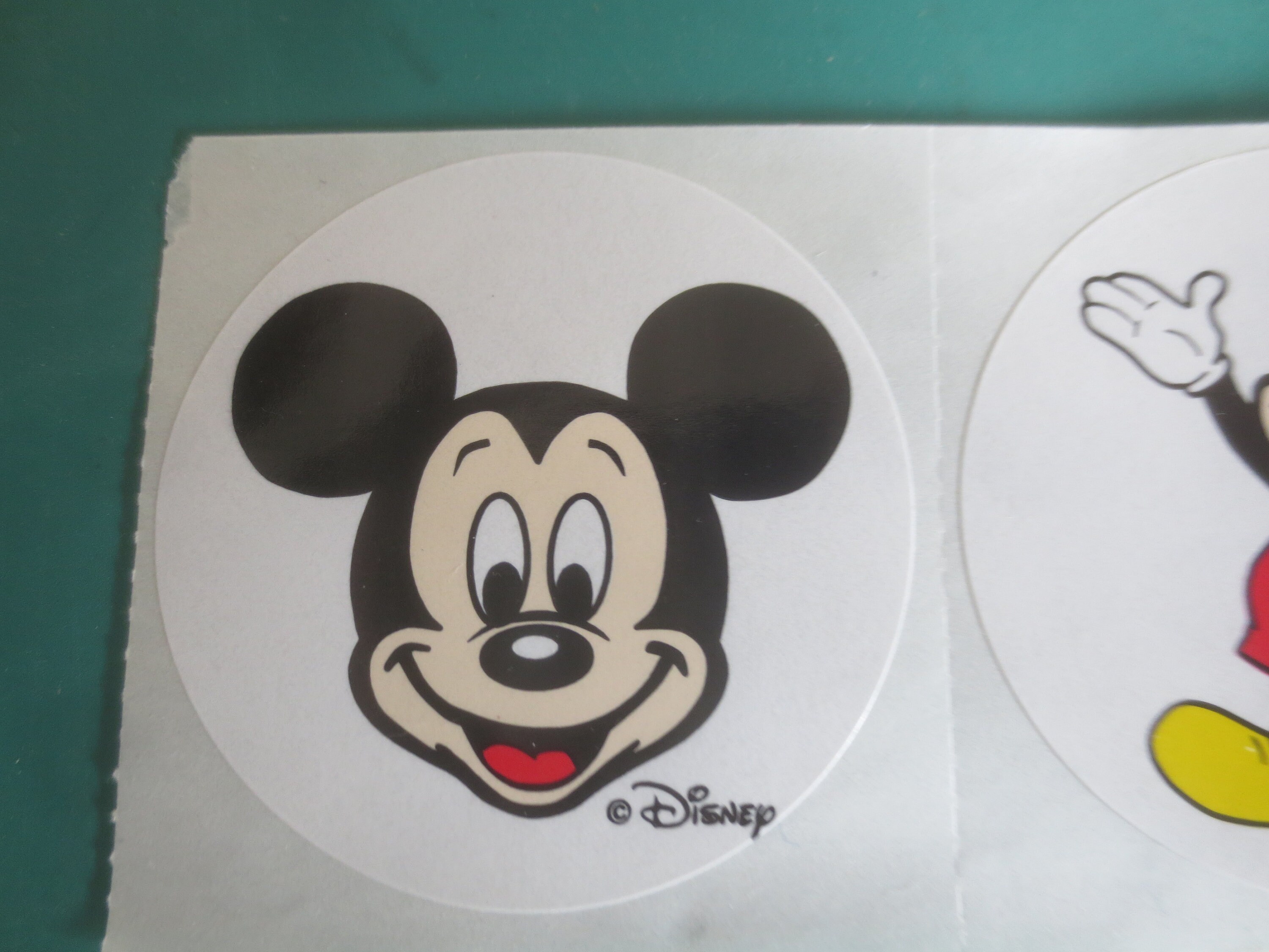 Five Brand New Vintage Walt Disney World Welcome Souvenir Mickey Mouse Decal Stickers.  **FREE Shipping**
