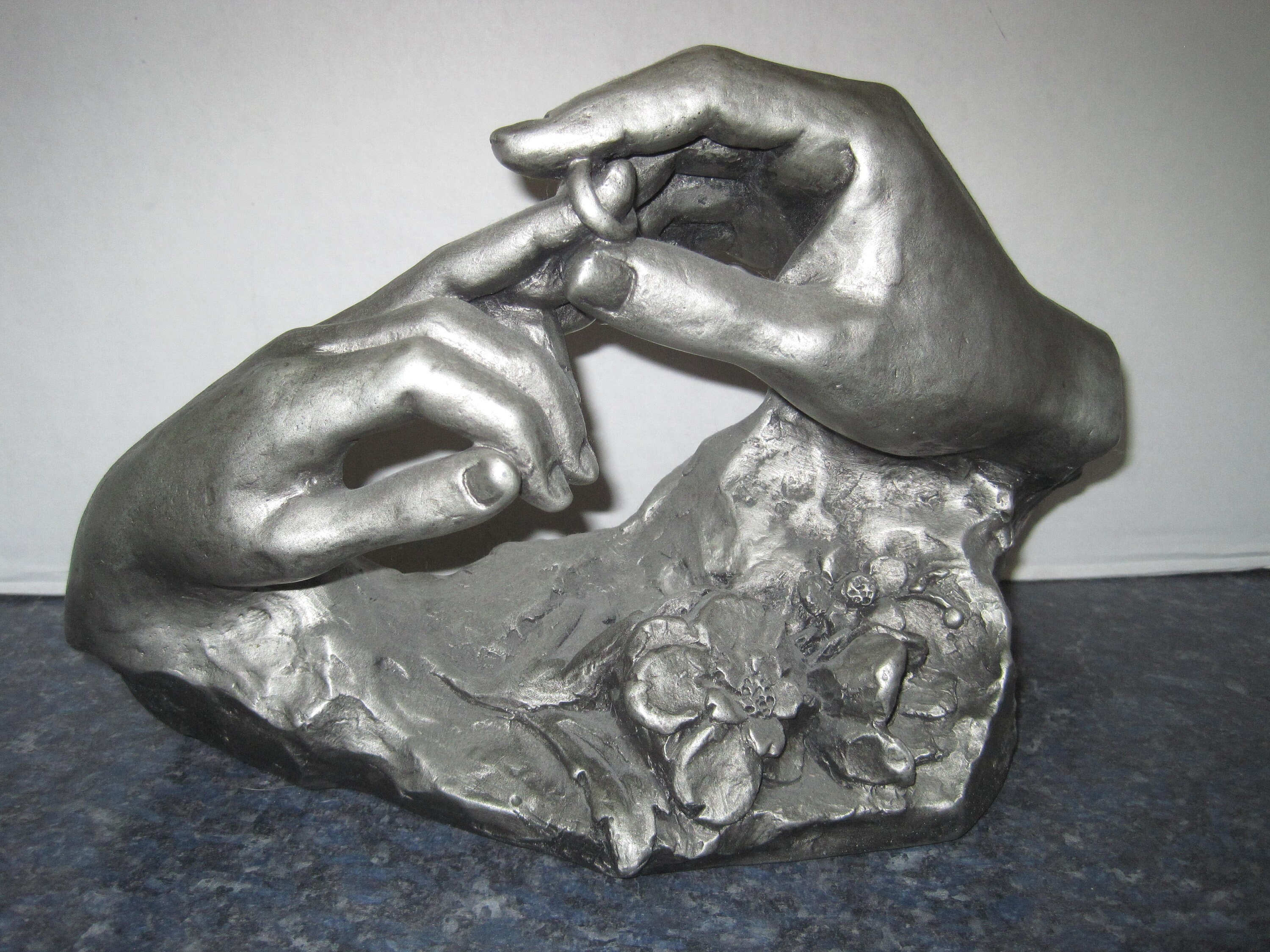 Vintage Austin Production David Fisher Wedding Ring Hands