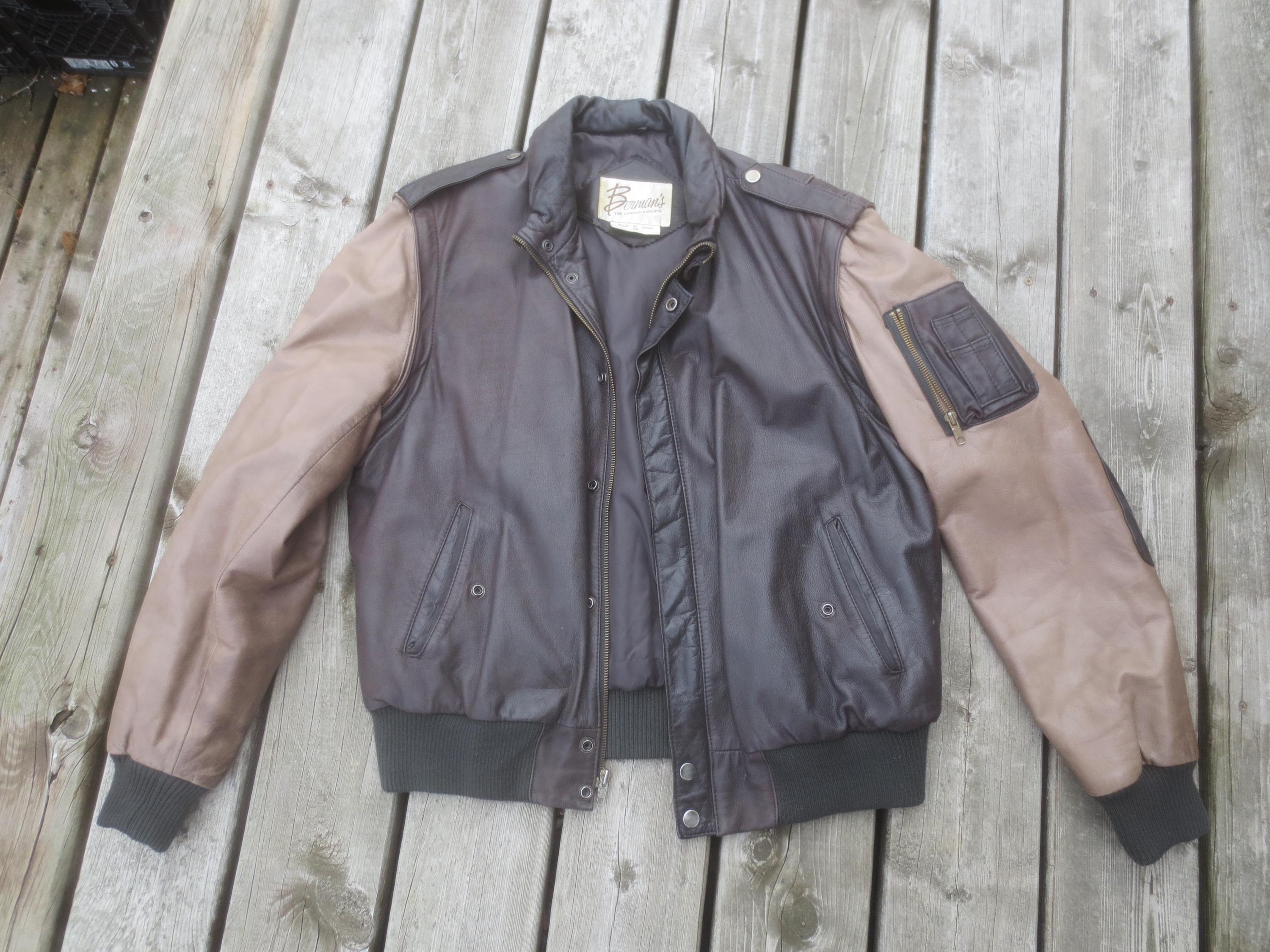 BERMANS/80～90s/裏キルティング/ハーレーワッペン/ダブルライダース