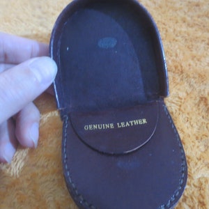 Étui à rabat vintage en cuir véritable à double compartiment. **Livraison GRATUITE**
