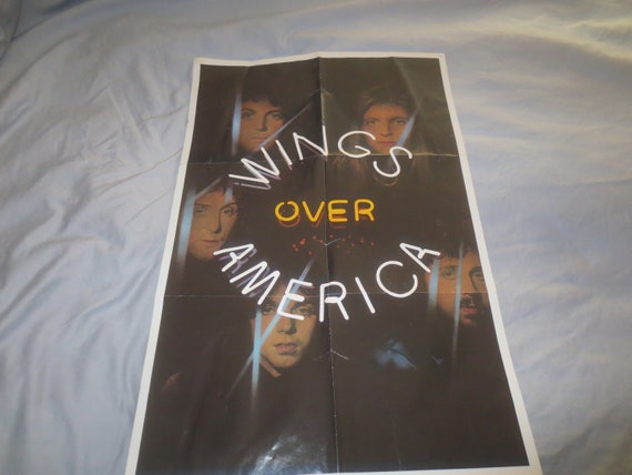 Vintage 1976 Paul Mccartney and Wings Wings Over America LP Fold