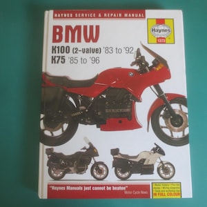 Haynes BMW Repair Manual K100 K75 987cc 740cc 1983-1996 Owners Workshop Haynes Manual.   **FREE Shipping**