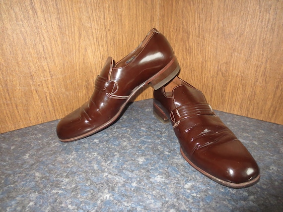 Rare Vintage Fab 70's Shiny Patent Leather Fashio… - image 1