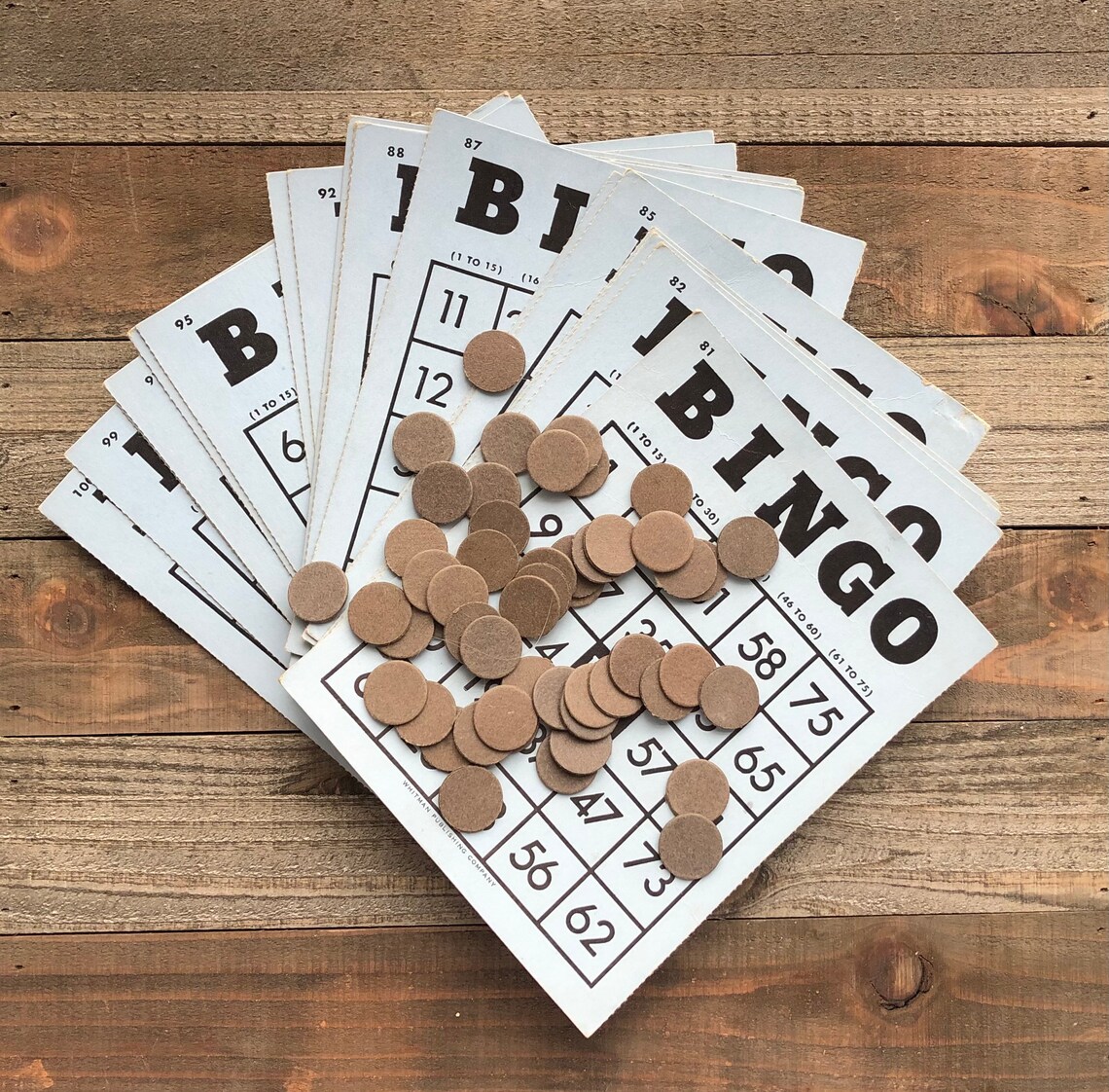 Antique Bingo Card Lot of 18 / BINGO Chips / Vintage Bingo Etsy