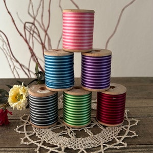 Vintage French Cartier-Bresson Varie’ Thread / Wood Spool Lot of 6 / Vintage Sewing Notions