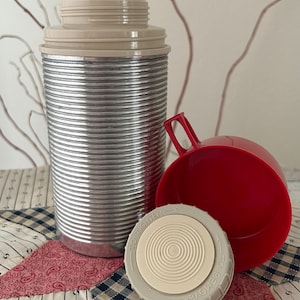 Vintage 8 oz Lunchbox Thermos / Baby Boomer Aluminum Thermos
