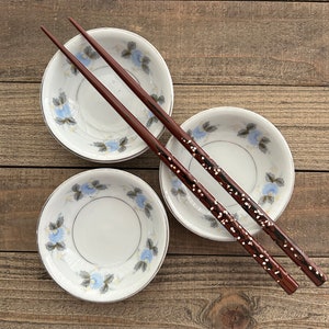 Vintage Asian Porcelain Dipping Bowl Set / Japanese Serving / Restaurant Ware