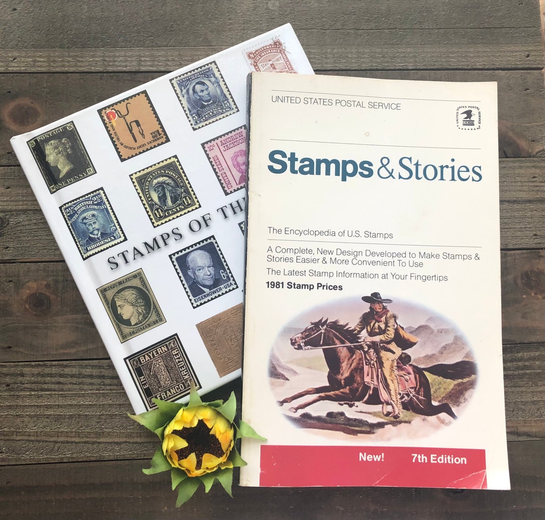 1981 Postage Stamp Identification Book Set / Vintage Stamp Collection