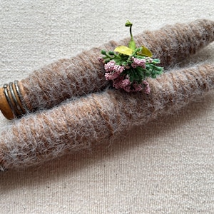 Antique Industrial Bobbin Set / Vintage Spindle Wool Bobbins / Primitive Decor
