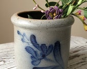 1990 Rowe Pottery Works Salt Glazed Crock Cambridge Wisconsin Pottery