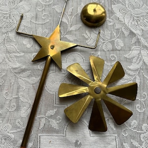 Vintage Swedish Brass Angel Chime Candleholder Replacement Parts / AS IS
