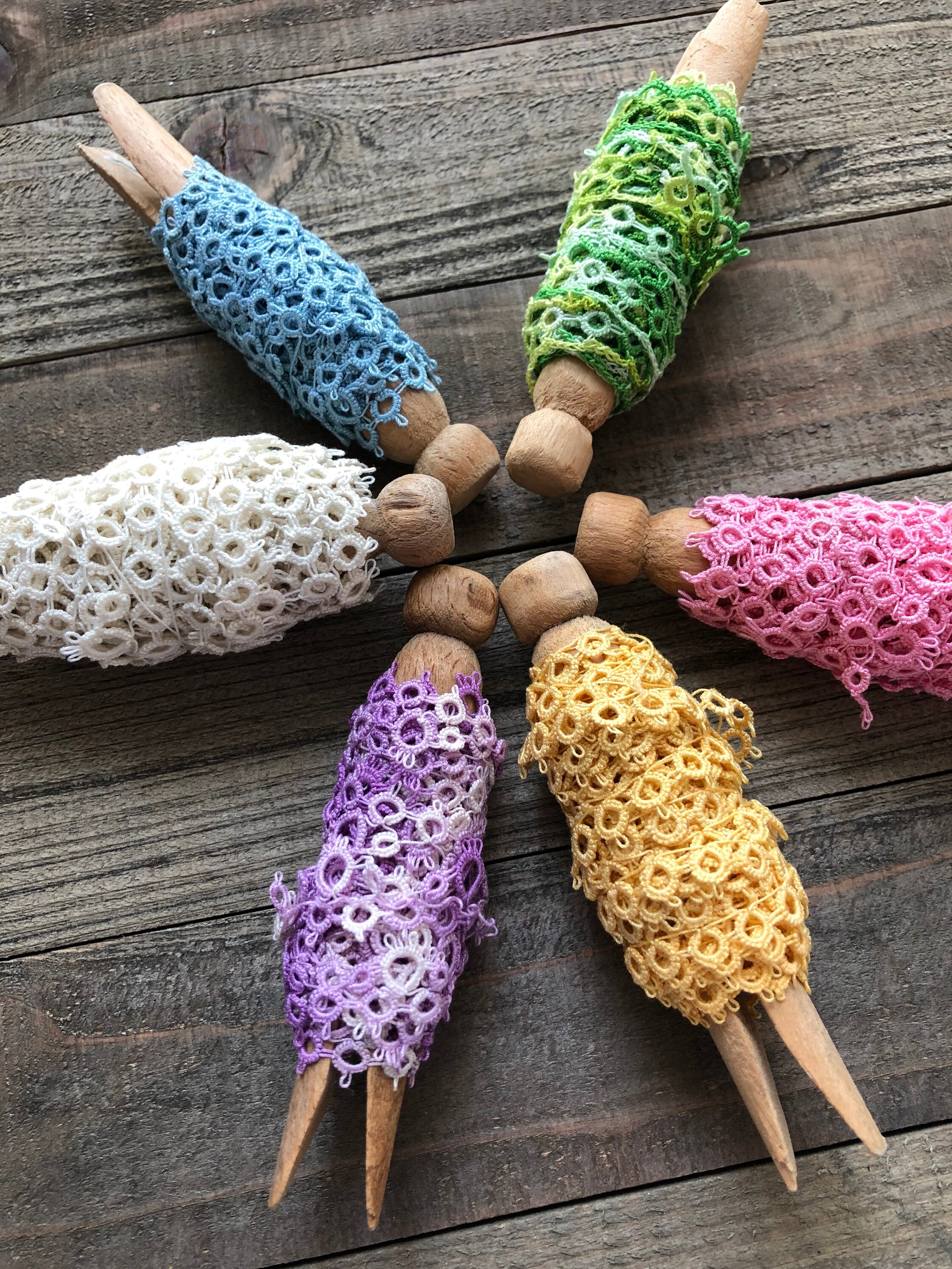 Vintage Tatting Trim Remnants Lot / Handmade Tatting / Craft Etsy