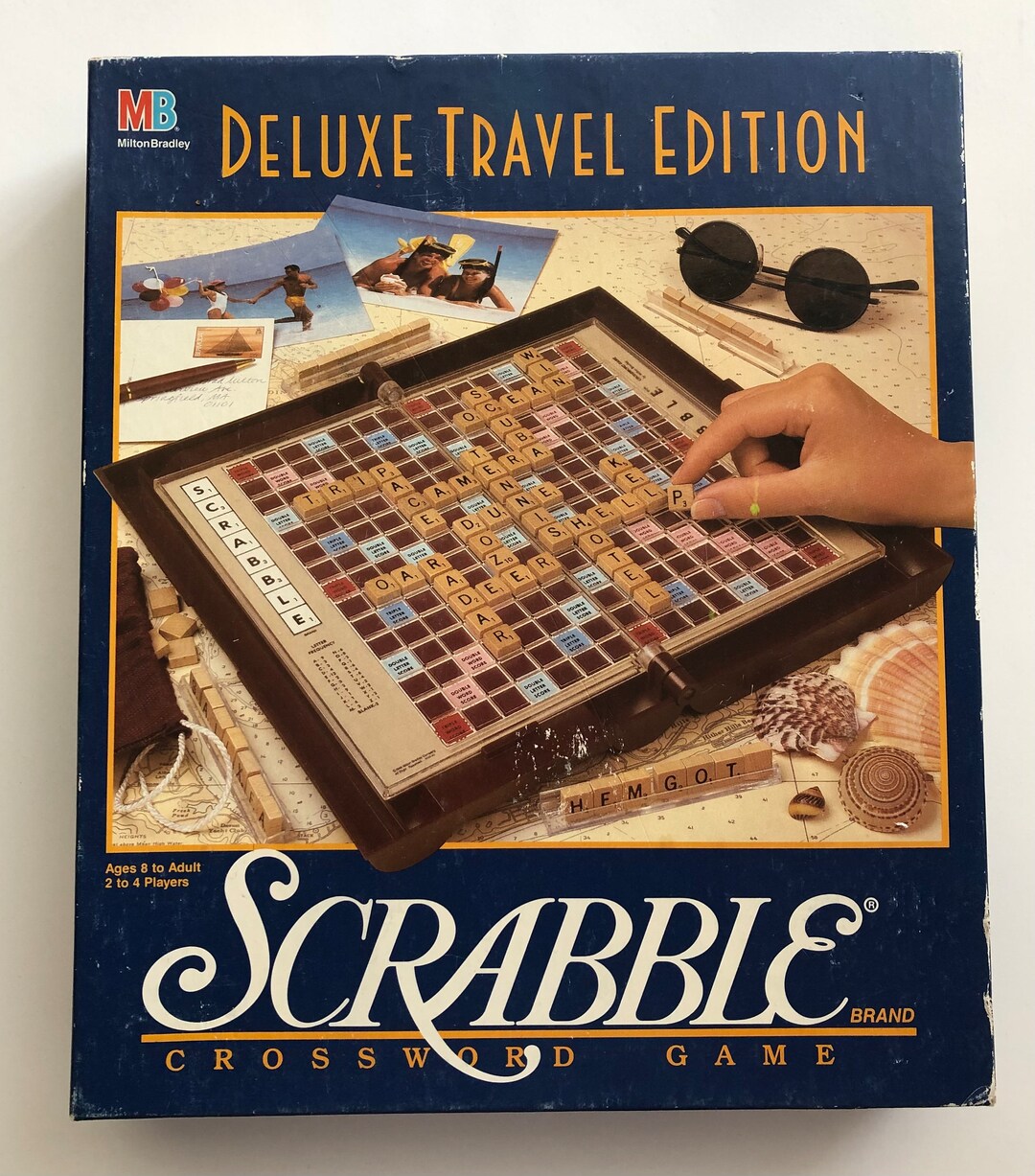 Vintage Deluxe Travel Scrabble Game / Vintage Spelling Game Etsy
