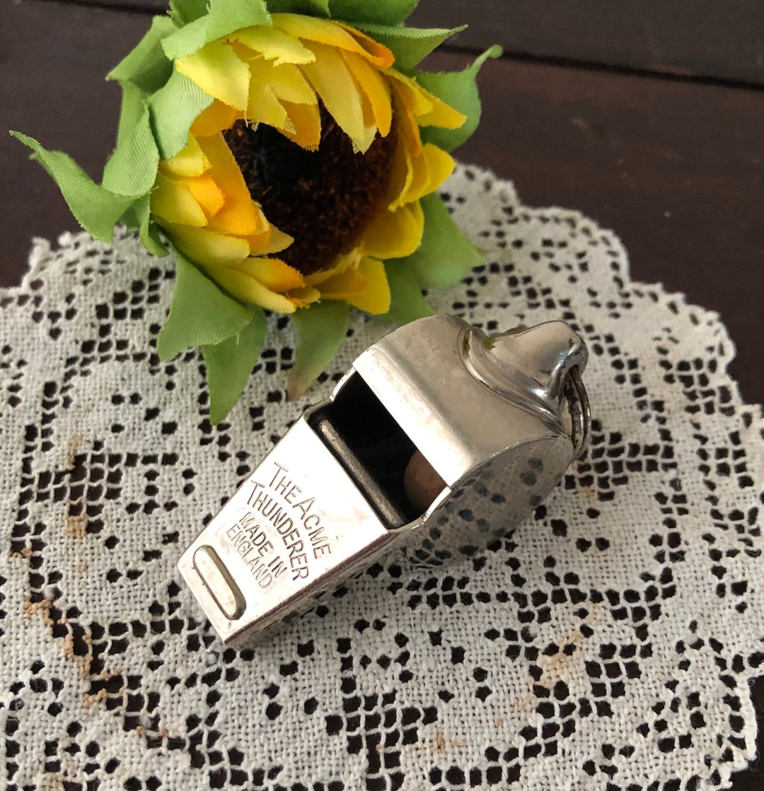 Vintage Acme Thunderer Brass Whistle / Coach Whistle / Marching Band