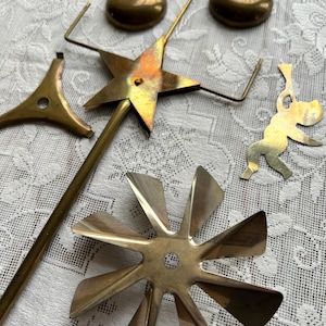 Vintage Swedish Brass Angel Chime Candleholder Replacement Parts / AS IS