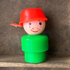 Vintage 1970’s Fisher Price Little People / Fry Pan Hat / Fisher Price Boy