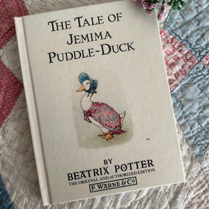 1987 “The Tale of Jemima Puddle-Duck” Book / Hardcover Beatrix Potter / F. Warne & Co