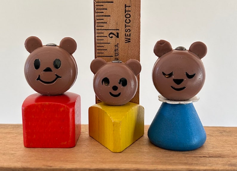 Vintage Fisher Price Little People Set / 1967 the Three Bears Etsy