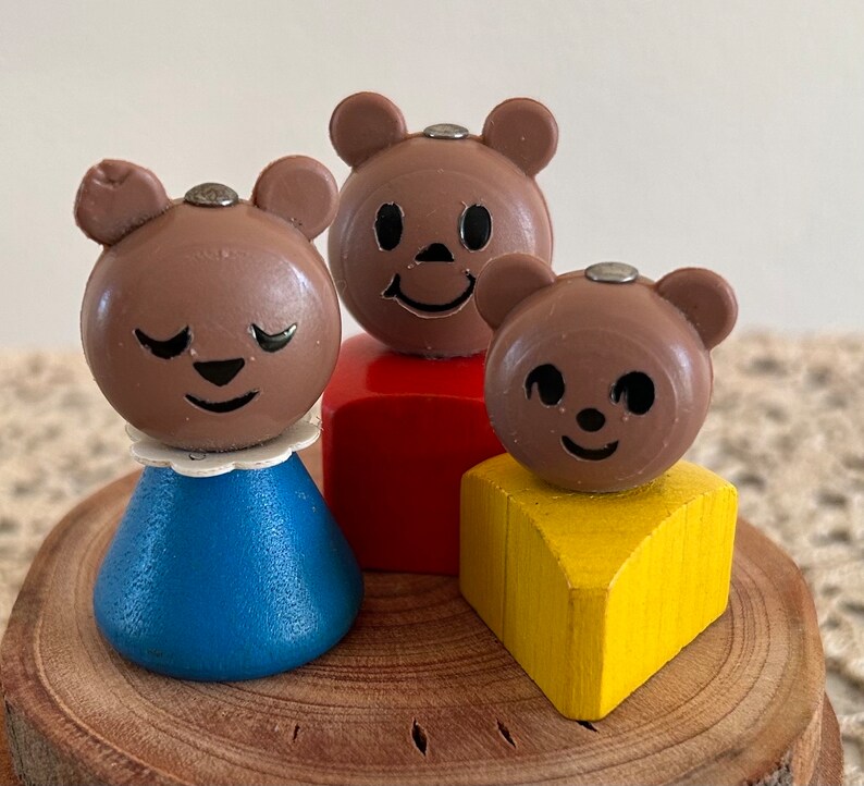 Vintage Fisher Price Little People Set / 1967 the Three Bears Etsy