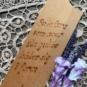 Vintage Norwegian Wood Novelty Decor / MCM Handmade Scandinavian Wood Burning