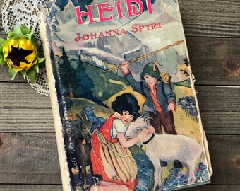 1901 “Heidi: A Story for Girls” Book / Antique Story Book / Children’s Fiction