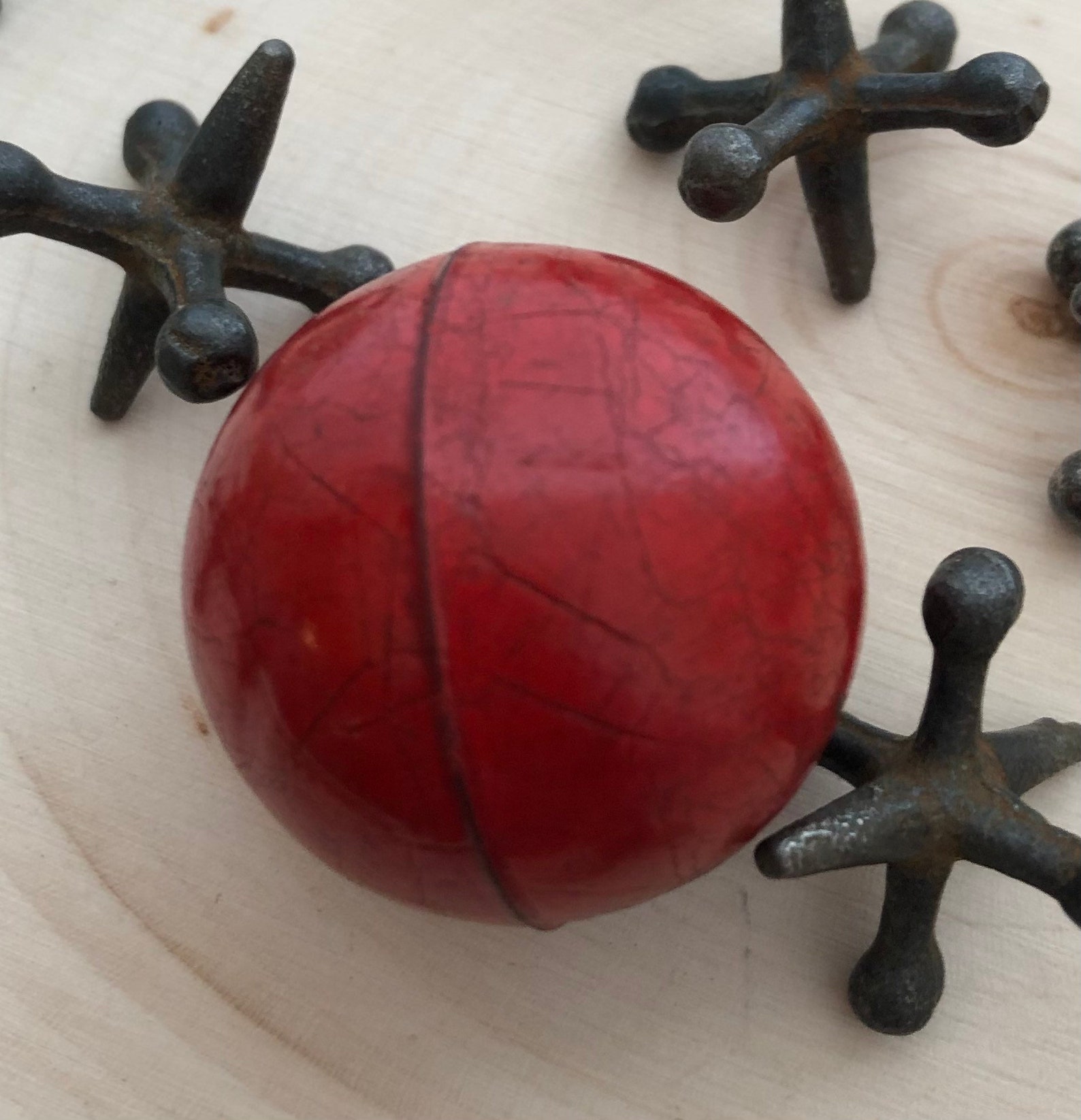Vintage Ball and Jacks Game Pieces / Baby Boomer Toys / Etsy