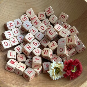 Vintage 1960’s Scrabble Game Pieces / Vintage Spelling Game / Wood Scrabble Replacement Tiles