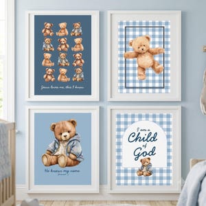 Baby Boy kinderkamer kunst aan de muur afdrukbare download digitale kunstwerken afdrukken schrift poster blauwe pastel christelijke cadeau-ideeën moderne boerderij