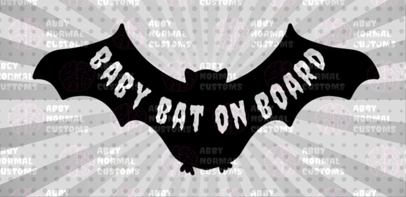 Baby Bat on Board Vinyl Decal Etsy