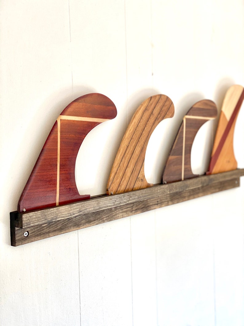 Surfboard Fin Display Rack - 4 Fin Wall Mount - Etsy