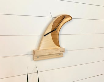 Surfboard Fin Clock and Stand