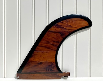 Wood Surfboard Fin - "Black Point”