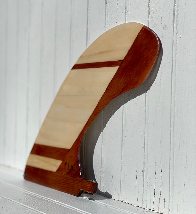 Wooden Surfboard Fin Retro Etsy