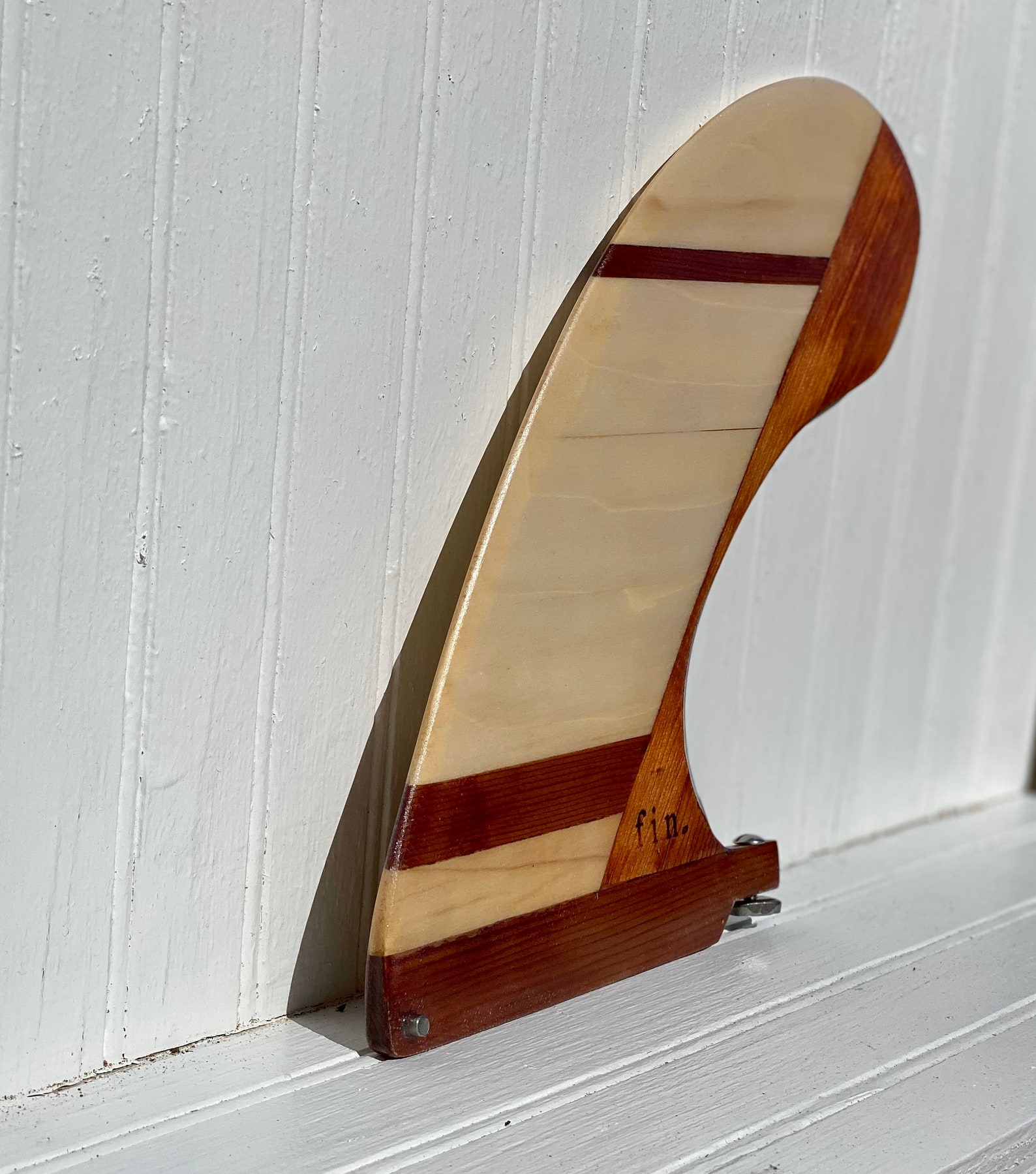 Wooden Surfboard Fin Retro Etsy