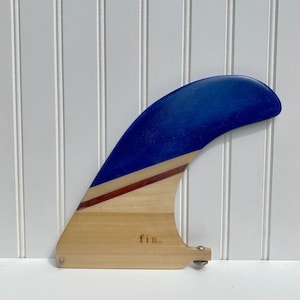 Wood Surfboard Fin- &quot;Ol’ Blue”