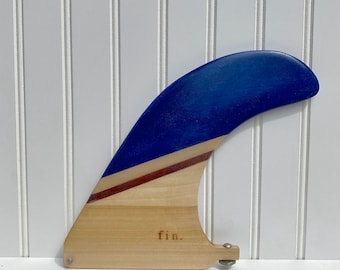 Quilha de prancha de surfe de madeira - "Ol’ Blue"