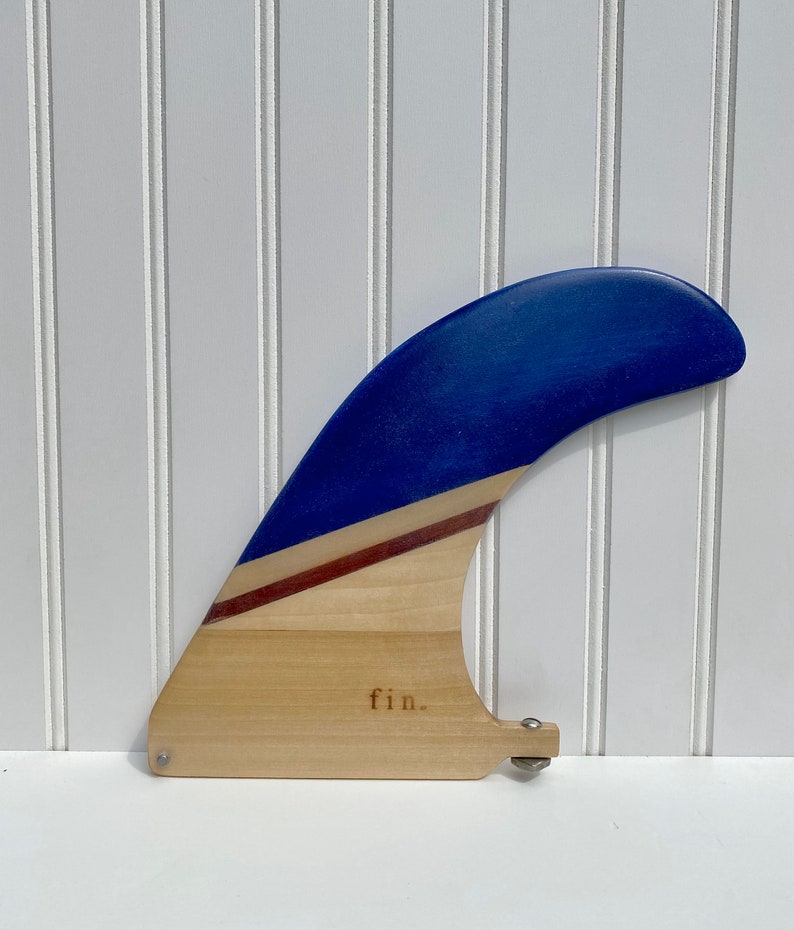 Aleta de tabla de surf de madera Ol' Blue Etsy España