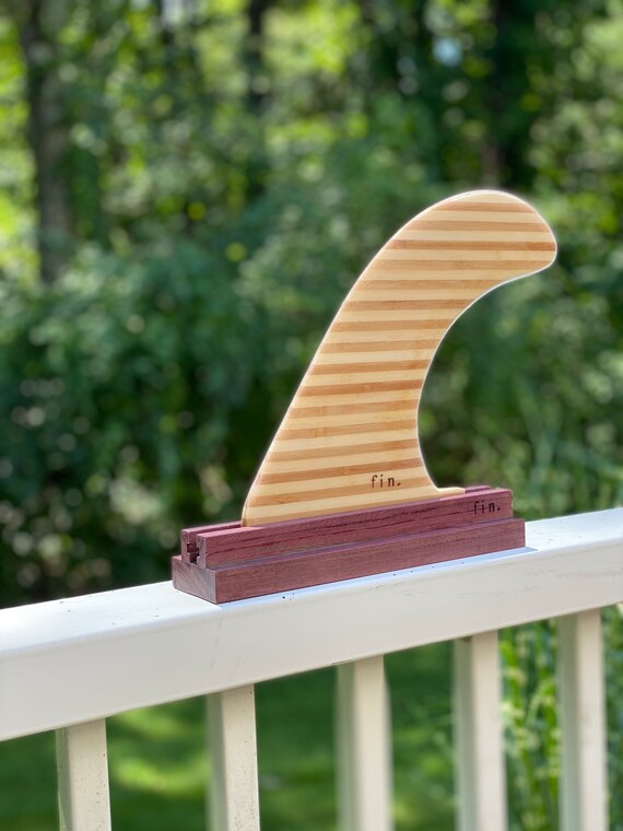 Premium Surfboard Fin Display Stand Purple Heart With Wide Base Etsy UK