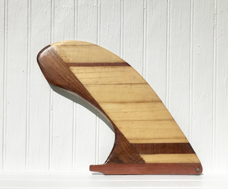 Wooden Surfboard Fin Retro Etsy