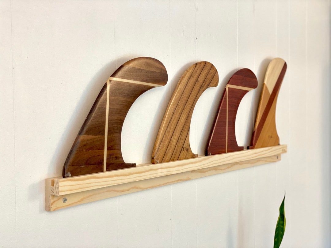 Surfboard Fin Display Stand 4 Fin Wall Mount Etsy