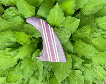 Wood Surfboard Fin - "Purple Walnut”