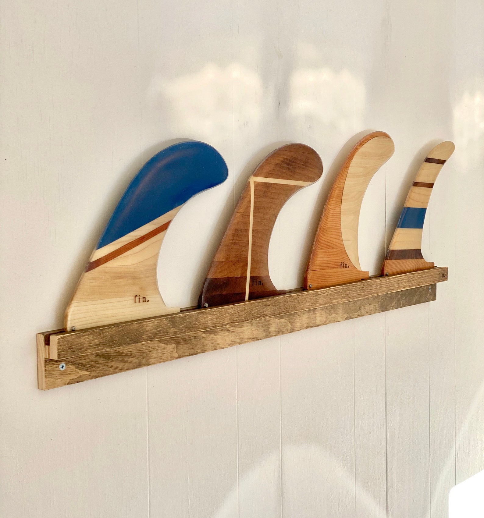 Surfboard Fin Display Stand 4 Fin Wall Mount Etsy