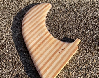 Wood Surfboard Fin - "The Dicer”