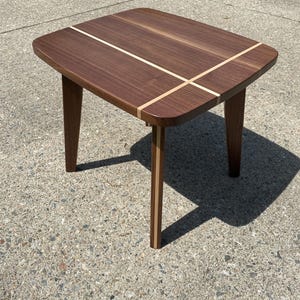 Walnut and Maple End Table