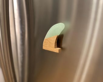 Wood Fin Magnet-seaglass